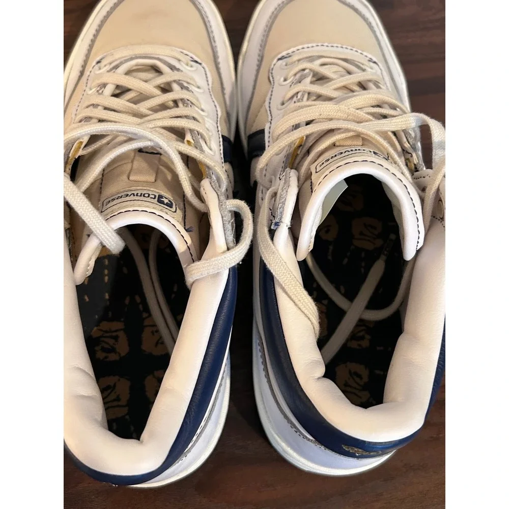 Converse Fastbreak Pro Mid Egret Navy Gold Rose A01703C Mens 6.5 Womens 8 Skater